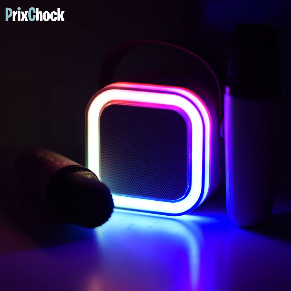 Karaoké Portable Sans Fil avec 2 Micros – L’Ambiance à Emporter Partout !
