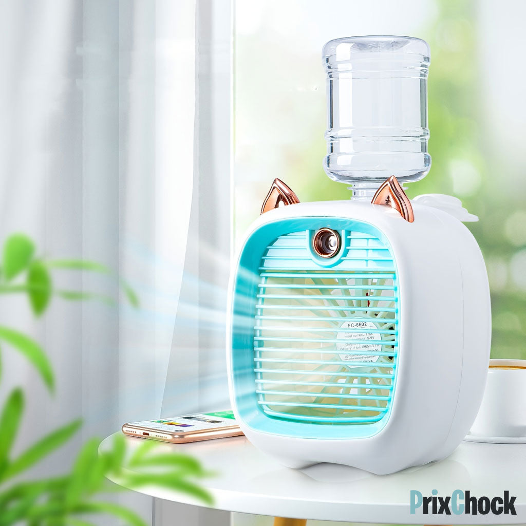 Humidificateur Ventilateur En Forme De Chat – Fraîcheur et Style pour Ton Espace !