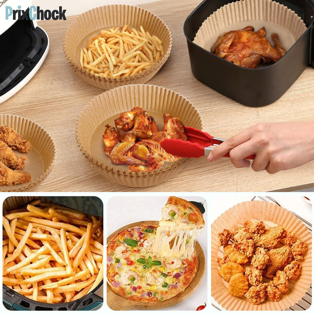 Papier De Cuisson Pour Friteuse À Air Anti-Adhésives, Résistants À L'huile Et À L'eau