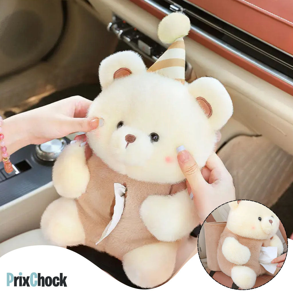 Boîte À Mouchoirs De Voiture Mignonne 2 En 1 Avec Rangement Et Poubelle Multifonctionnelle