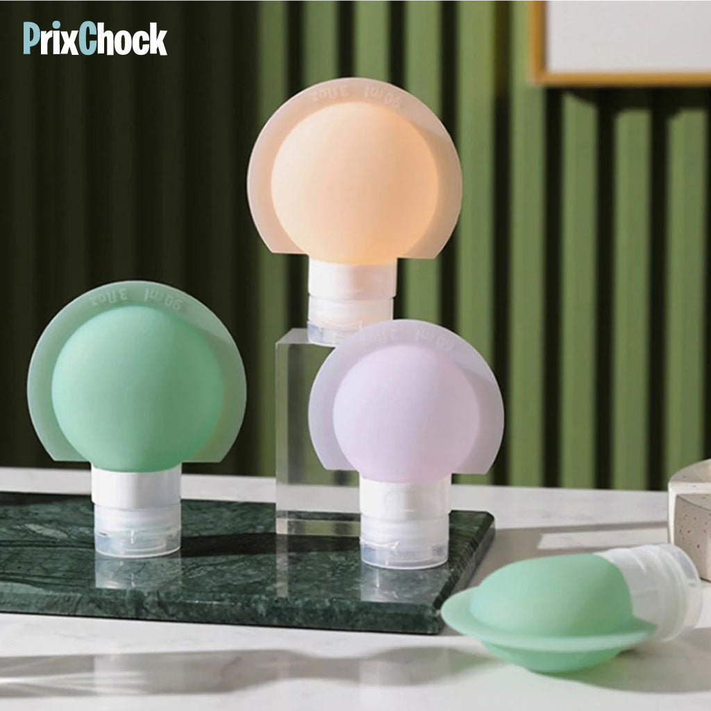 Ensemble De Mini Bouteilles En Silicone Anti-fuite Pour Transportation Des Liquides