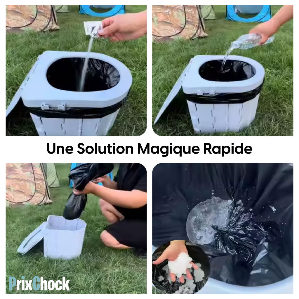 Toilette Portable et Pliable pour Voyage et Camping - Parfait pour Toute la Famille, Voiture et Longs Trajets