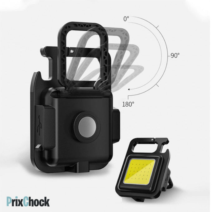 Porte-clés Mini Lampe Led Rechargeable D'inspection Multifonctionnelle Base Magnétique