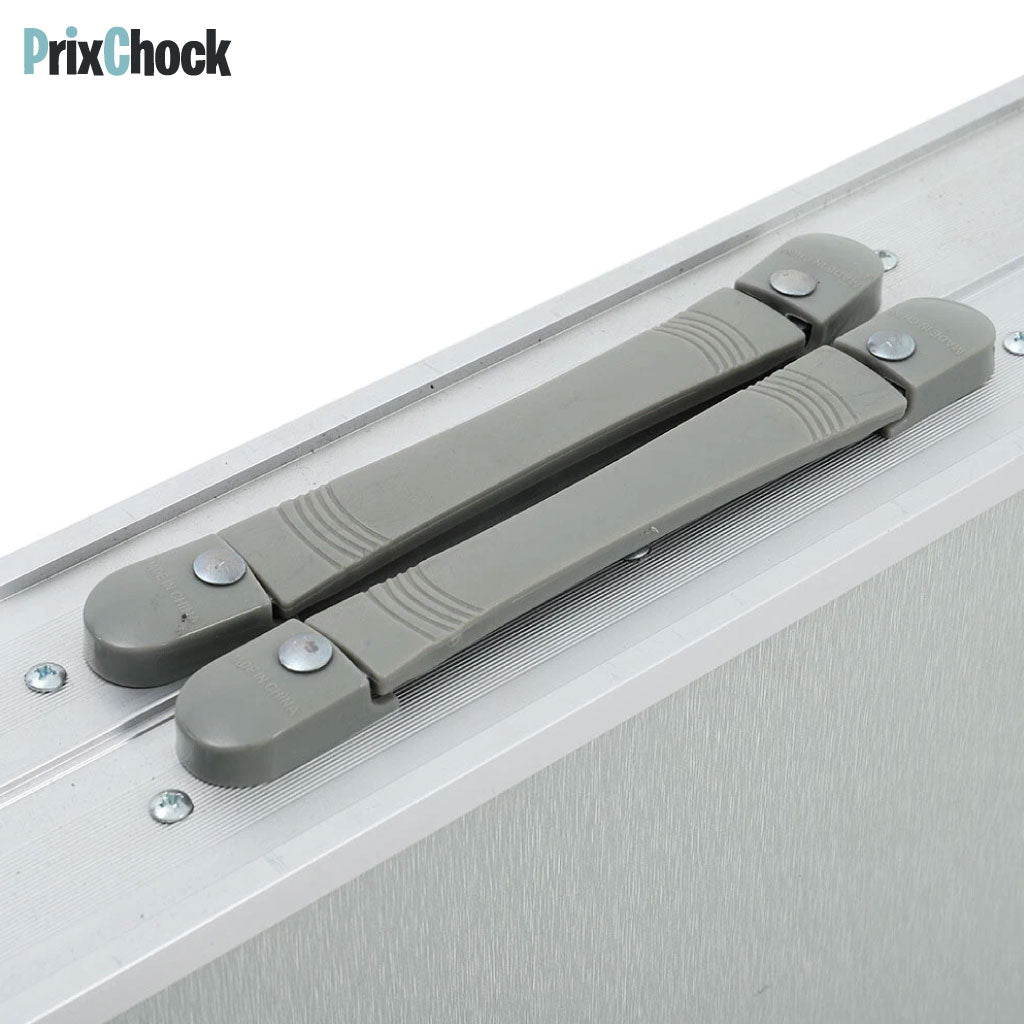 Table Pliante en Aluminium pour Extérieur – 4 Places avec Sièges Intégrés