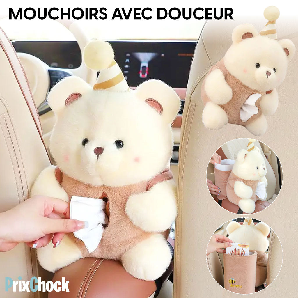 Boîte À Mouchoirs De Voiture Mignonne 2 En 1 Avec Rangement Et Poubelle Multifonctionnelle