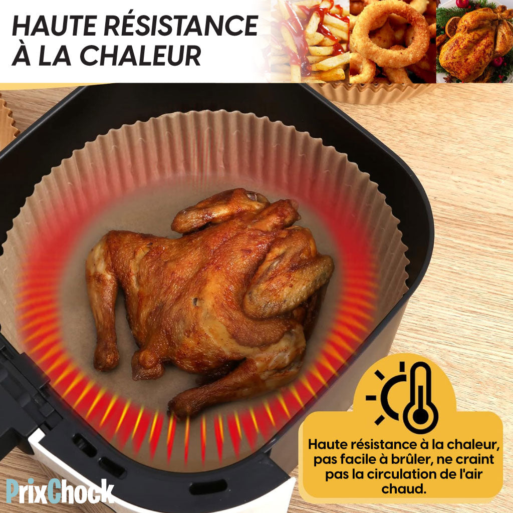 Papier De Cuisson Pour Friteuse À Air Anti-Adhésives, Résistants À L'huile Et À L'eau