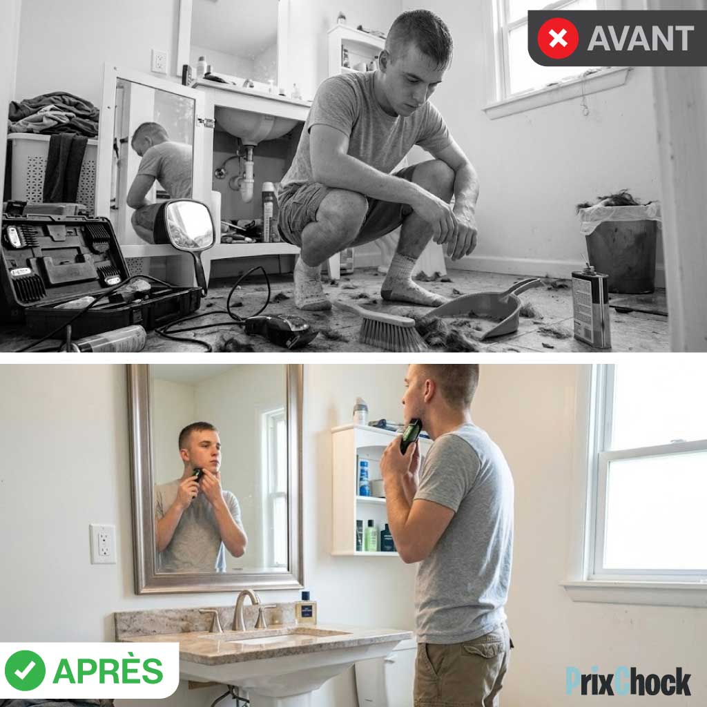 Tondeuse Rechargeable avec Aspirateur Intégré