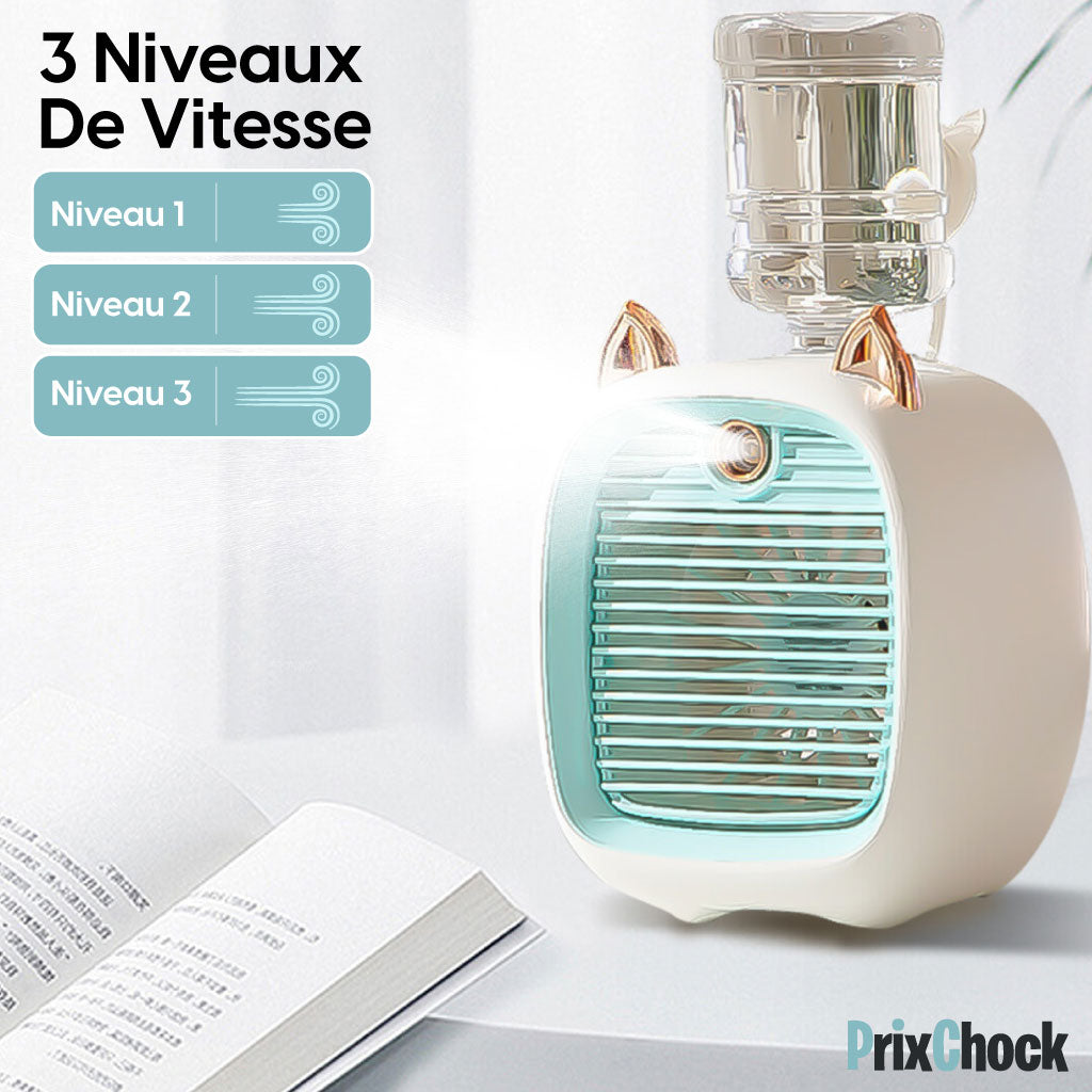 Humidificateur Ventilateur En Forme De Chat – Fraîcheur et Style pour Ton Espace !