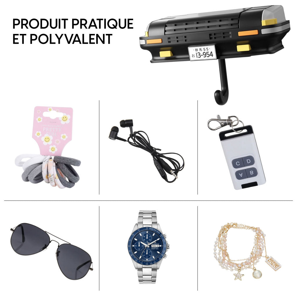 Porte-Clés Mural Voiture Rétro – Avec Phares LED