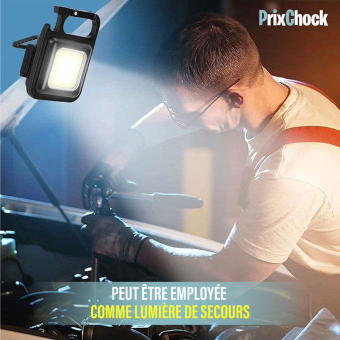 Porte-clés Mini Lampe Led Rechargeable D'inspection Multifonctionnelle Base Magnétique