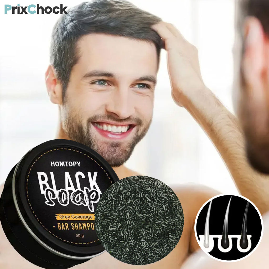 Shampoing savon anti-chute pour des cheveux plus forts et naturellement plus foncés