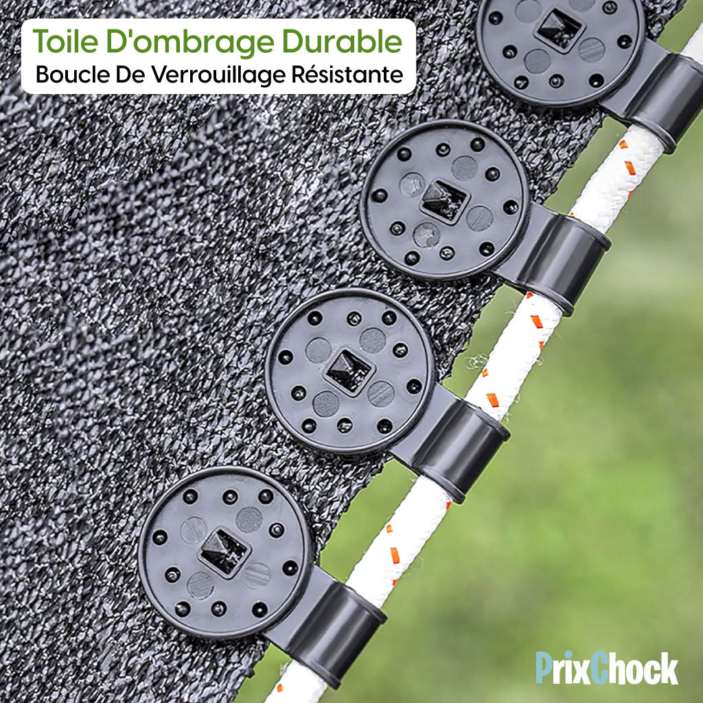 Clips En Plastique Pour Toile D'ombrage De Conception De Trou De Corde Clip De Tissu D'ombrage Détachable Et Léger