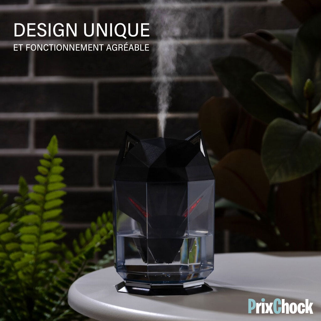 Humidificateur Design Loup - Ajoutez Une Touche Unique À Votre Intérieur