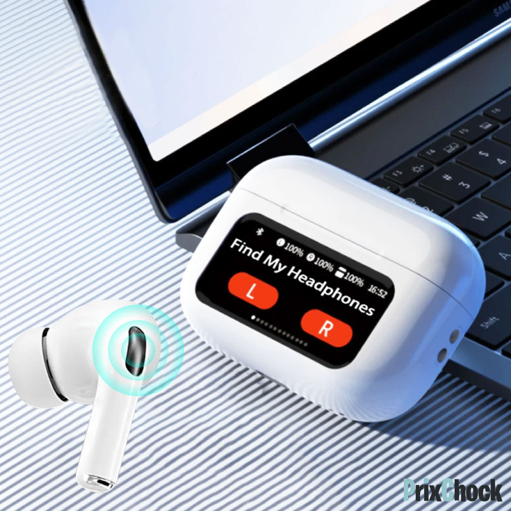 Écouteurs Bluetooth 5.4 Réduction De Bruit Avec Boîtier À Écran Tactile