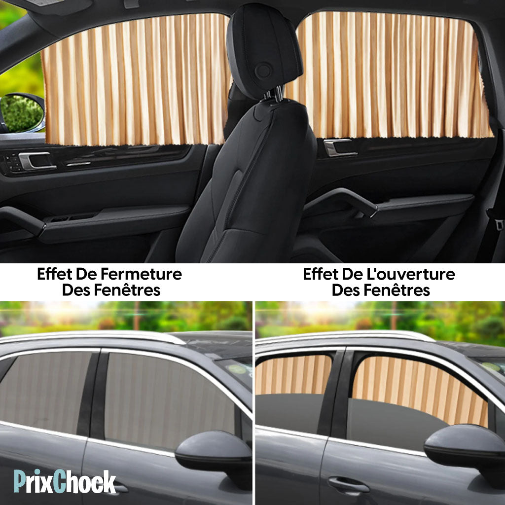 Rideaux Automobiles Noires Magnétiques Pour Vitres Latérales De Voiture.