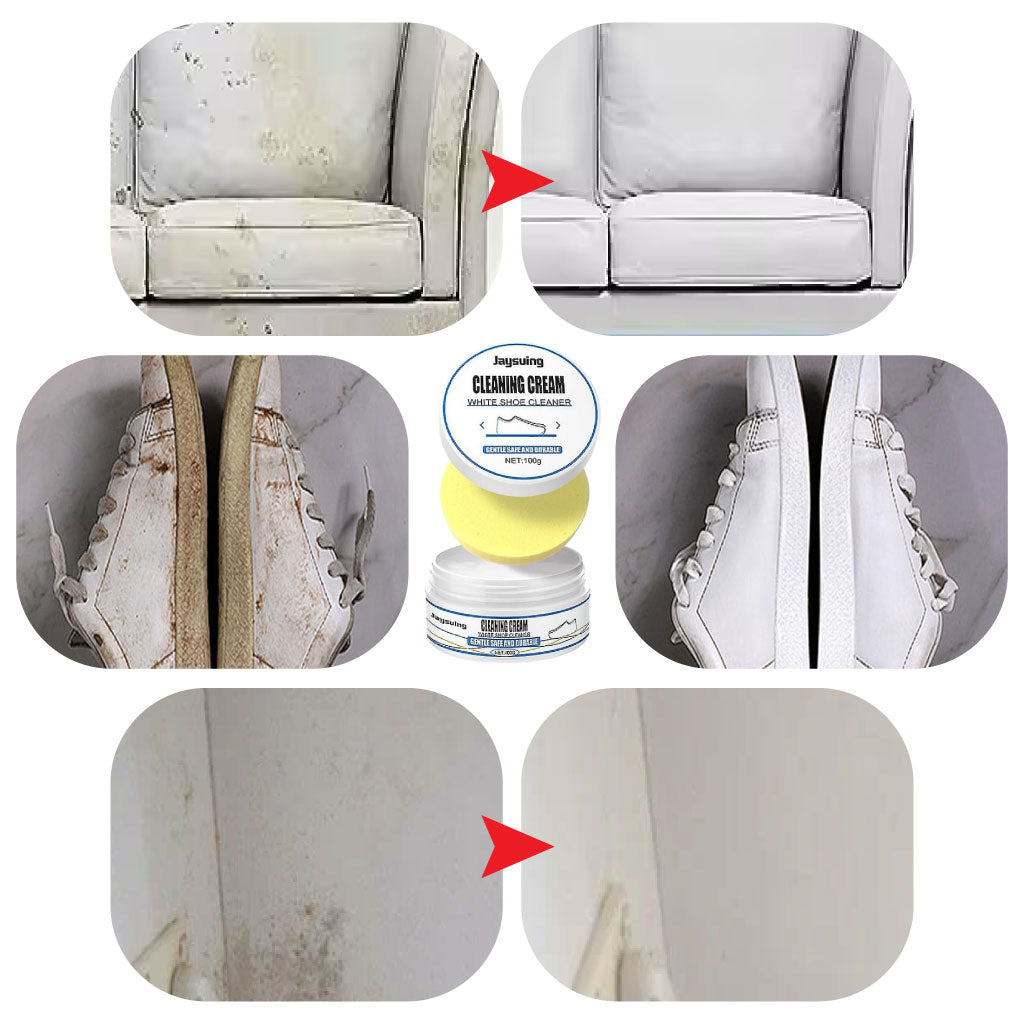 Crème Nettoyante Magique Pour Chaussures Avec Éponge Intégrée