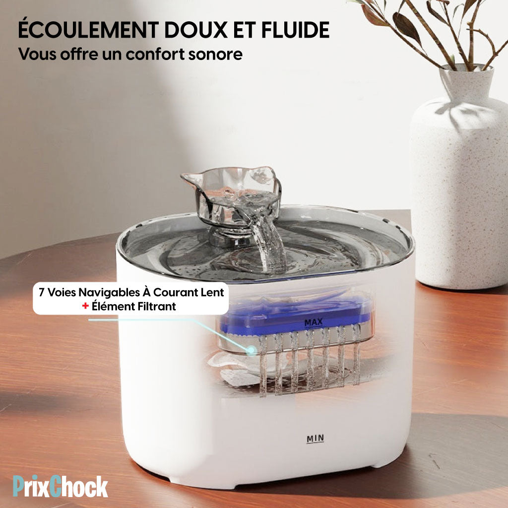 Fontaine à Eau pour Chat avec Détecteur de Mouvement – Hydratation Facile et Sûre