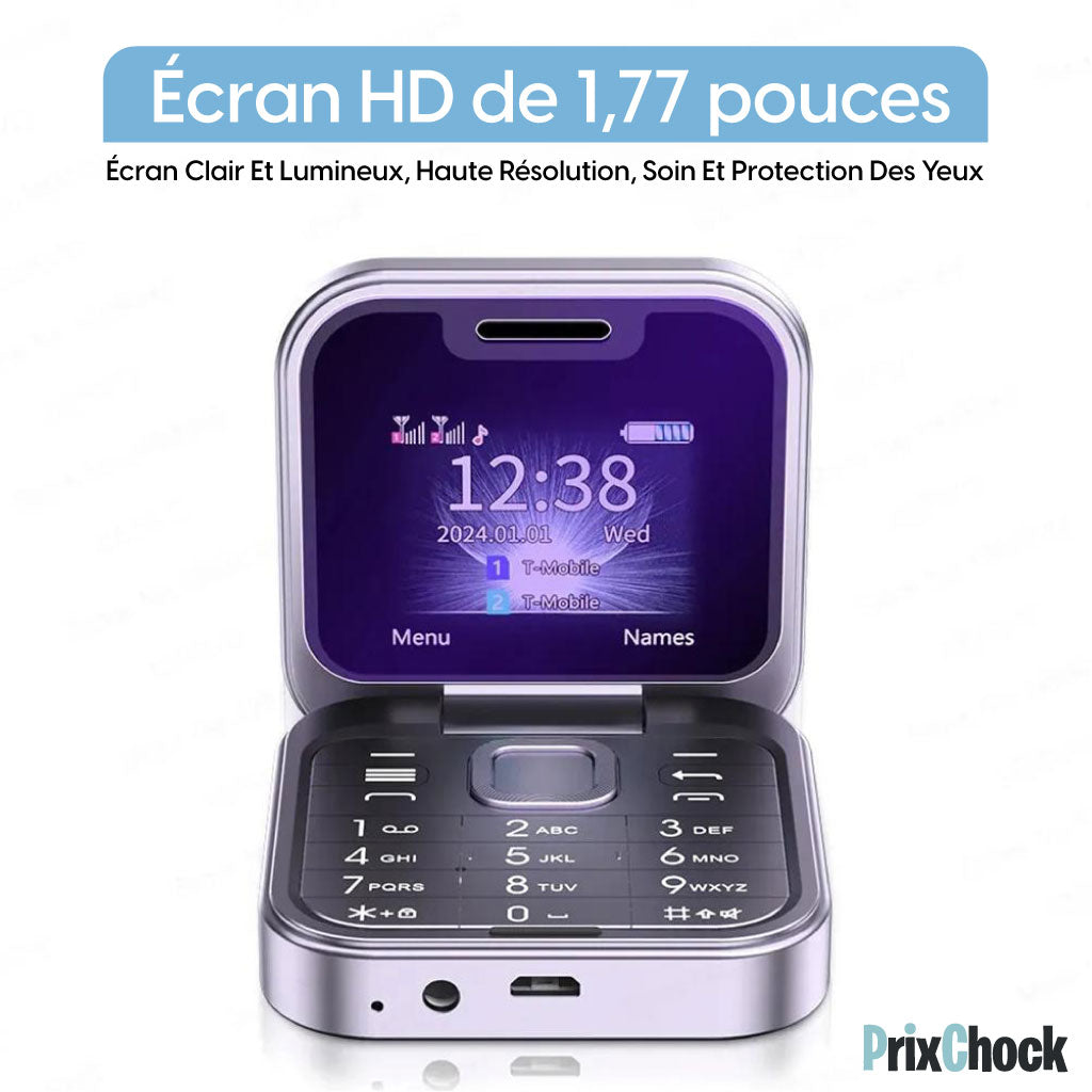 Mini Téléphone Pliable Pro-Flip, Compact Et Pratique