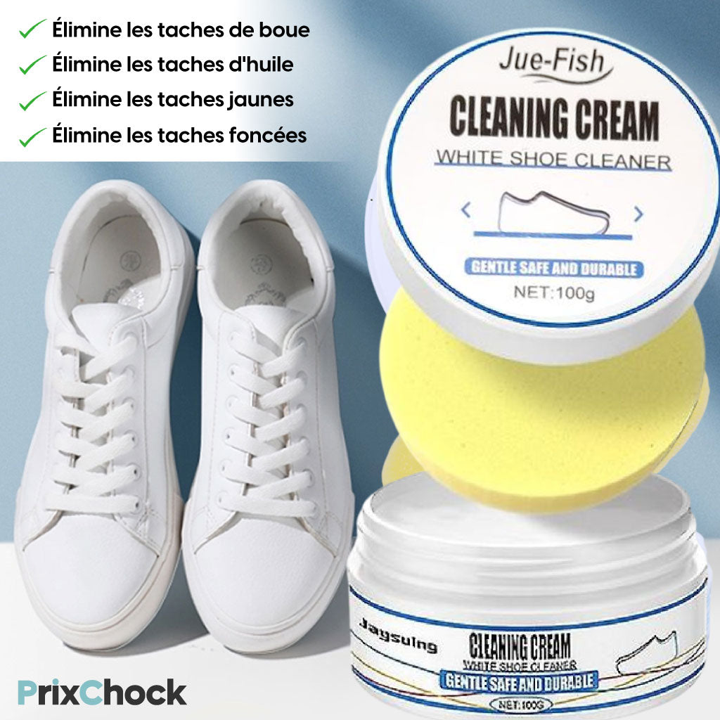 Crème Nettoyante Magique Pour Chaussures Avec Éponge Intégrée