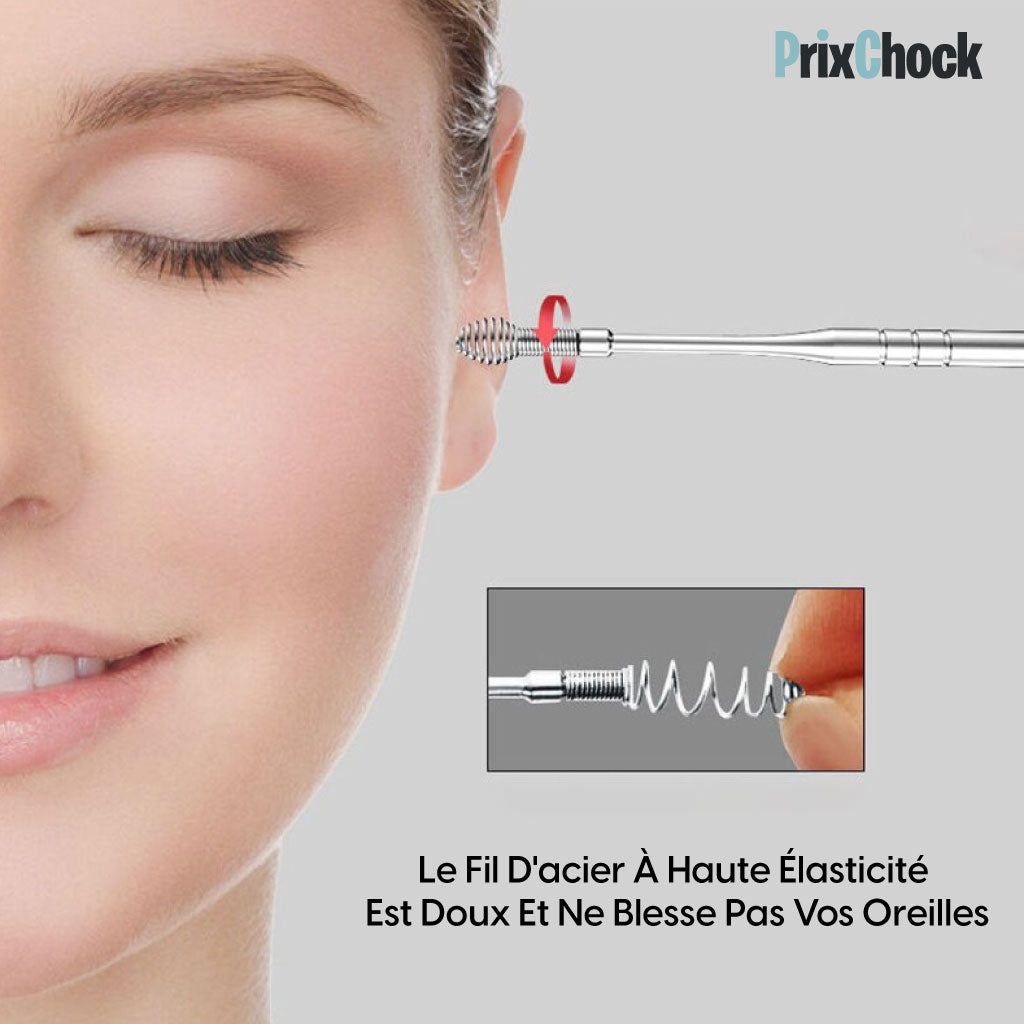 Kit Nettoyeur De Cire D'oreille En Acier Inoxydable – Soin Précis Et Hygiénique Sécurisé Et Durable