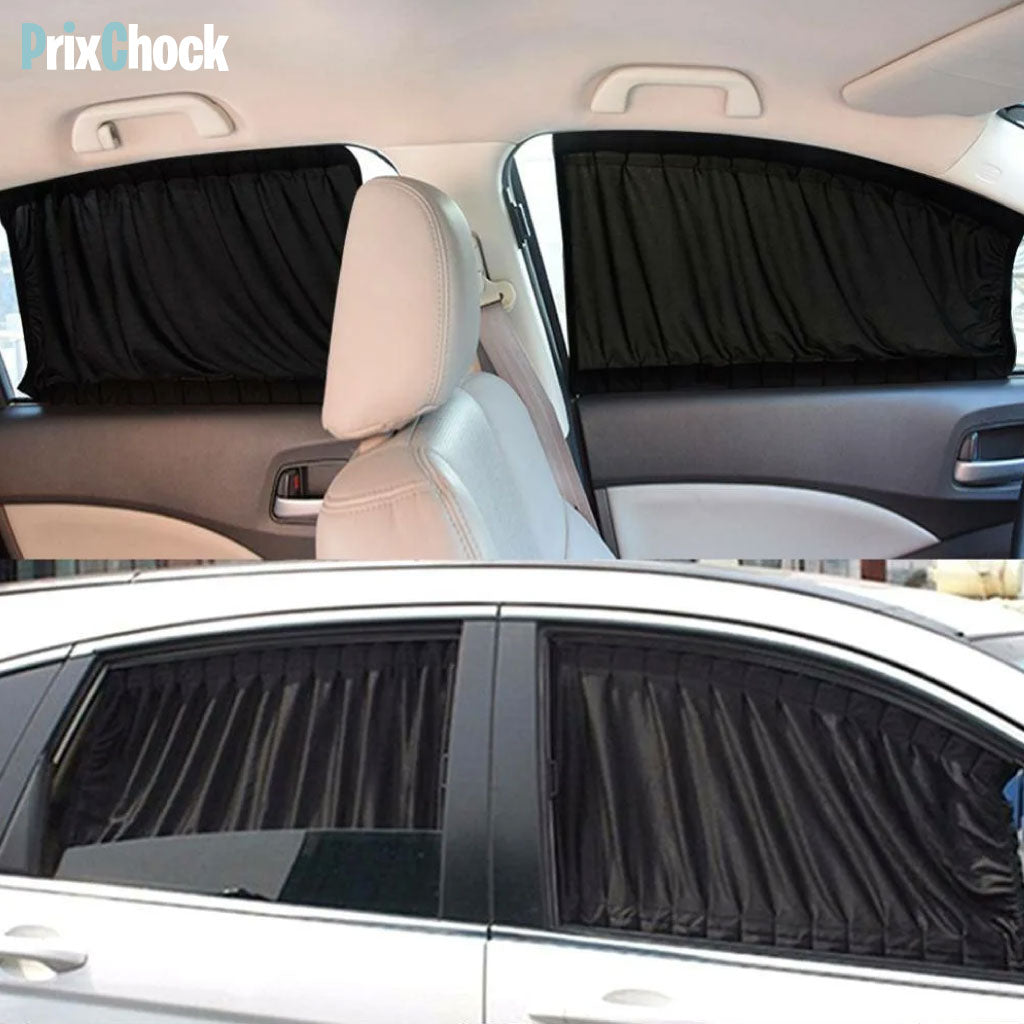 Rideaux Automobiles Noires Magnétiques Pour Vitres Latérales De Voiture.