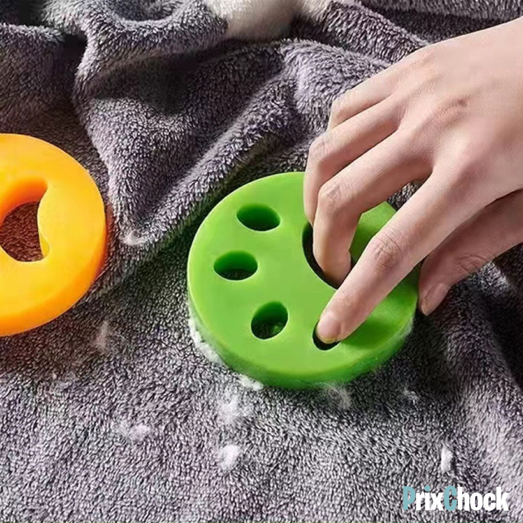 Lot De 2 Boules Anti-poil Et Fourrure Réutilisables En Silicone Pour Machine À Laver !