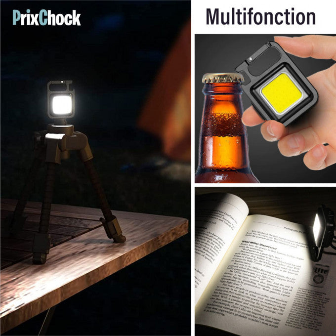 Porte-clés Mini Lampe Led Rechargeable D'inspection Multifonctionnelle Base Magnétique