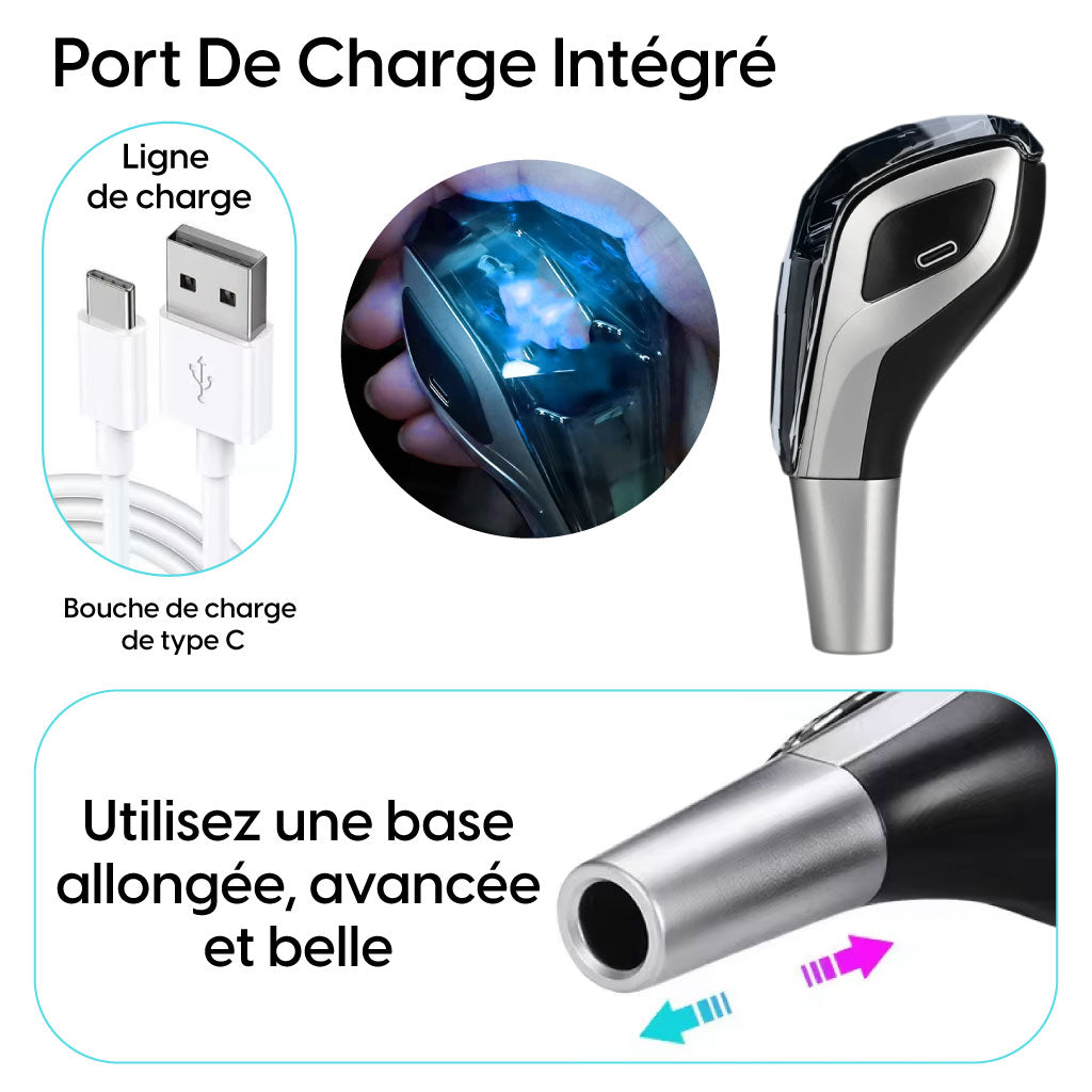 Bouton de Levier de Vitesse en Cristal Scintillant – L'Élégance au Service de Votre Voiture 🚗✨(SANS LOGO)