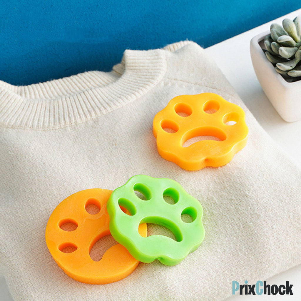 Lot De 2 Boules Anti-poil Et Fourrure Réutilisables En Silicone Pour Machine À Laver !