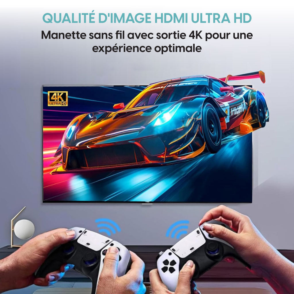 Console Rétro HDMI 4K – 20 000+ Jeux Intégrés & Manettes Sans Fil Incluses