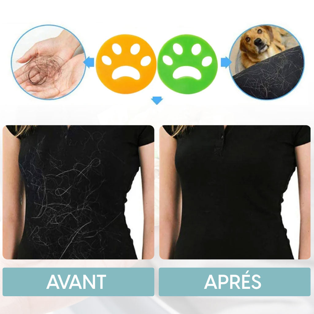 Lot De 2 Boules Anti-poil Et Fourrure Réutilisables En Silicone Pour Machine À Laver !