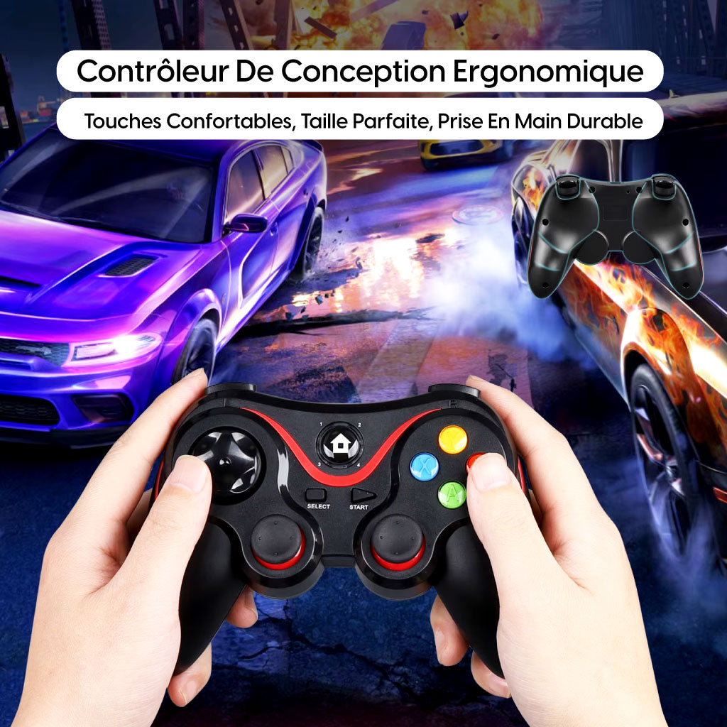Manette De Jeu Sans Fil Pour Android, Téléphone Portable, Tv Et Ordinateur : Expérience Immersive Avec Double Vibration Et Batterie Rechargeable