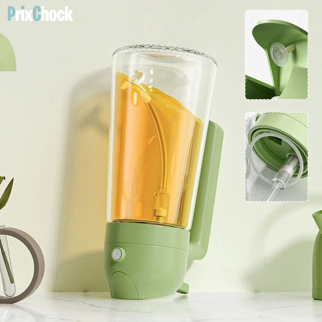 Flacon d'Huile 2 en 1 : Spray et Verseur en Verre 500 ml