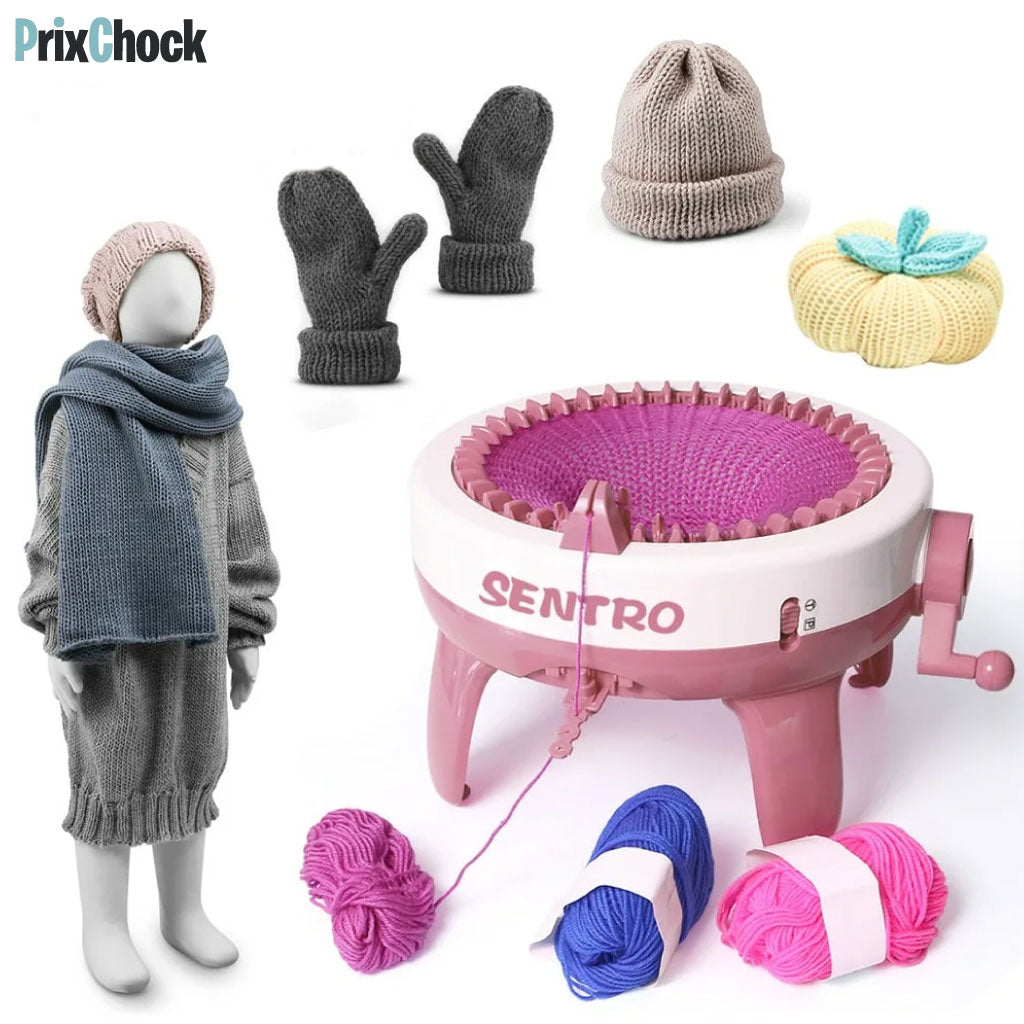Machine à Tricoter Mini Kit : Un Outil Éducatif et Créatif pour Tricoter Écharpes, Chapeaux, Pulls et Plus !