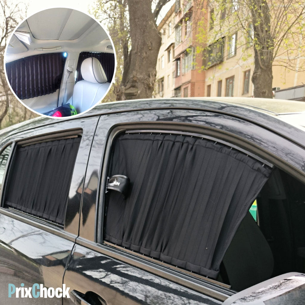 Rideaux Automobiles Noires Magnétiques Pour Vitres Latérales De Voiture.