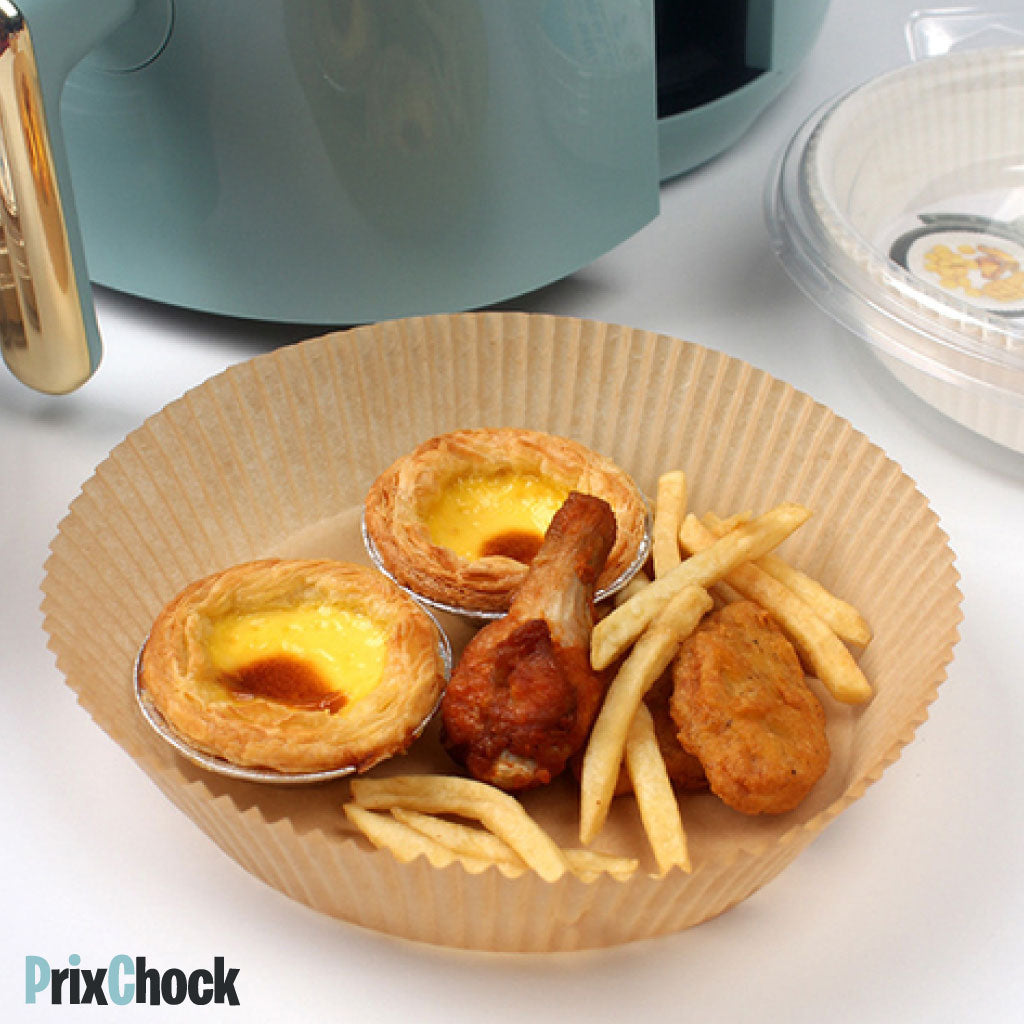 Papier De Cuisson Pour Friteuse À Air Anti-Adhésives, Résistants À L'huile Et À L'eau