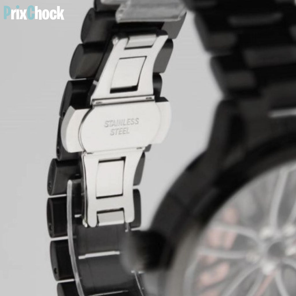 Montre Luxueuse En Forme De Roue Étanche En Acier Inoxydable Pour Hommes