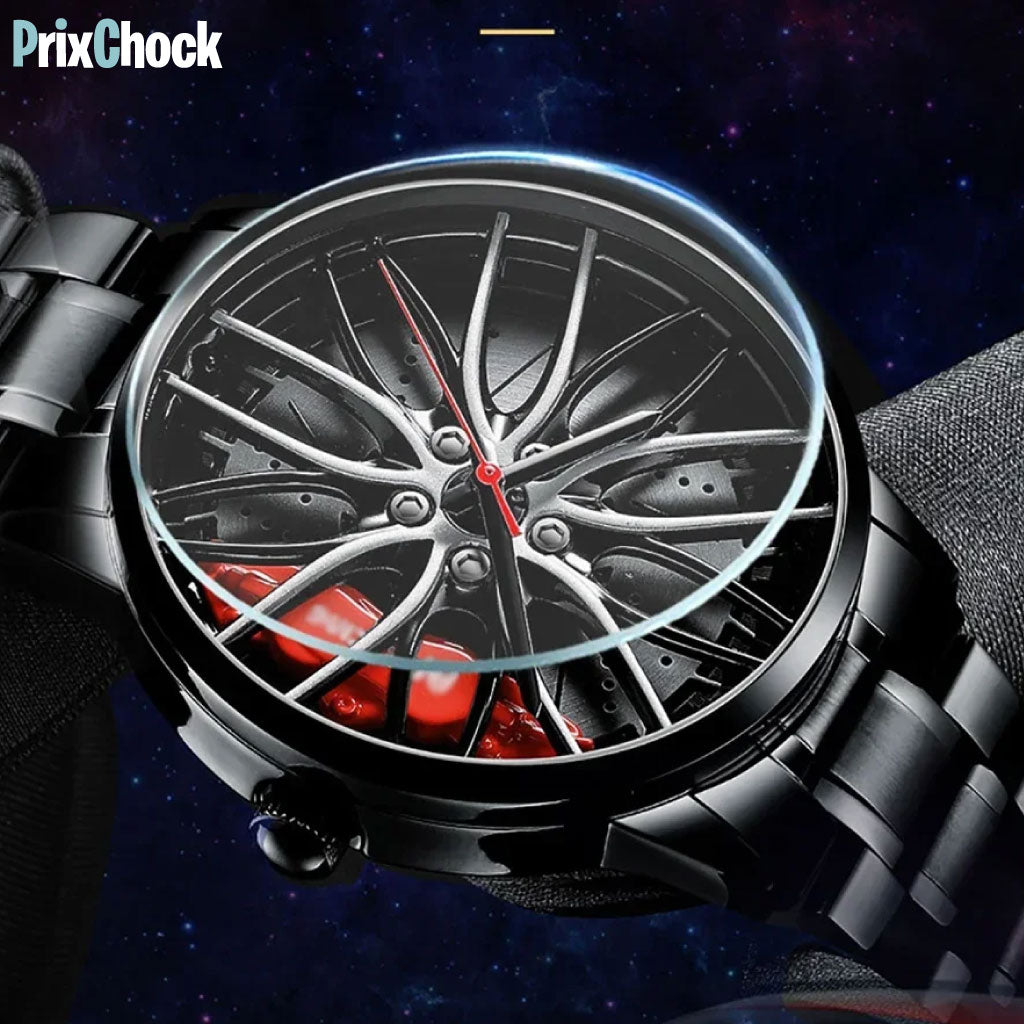 Montre Luxueuse En Forme De Roue Étanche En Acier Inoxydable Pour Hommes