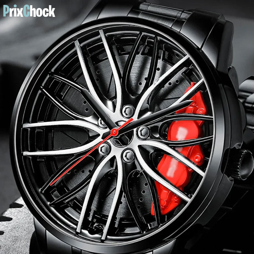 Montre Luxueuse En Forme De Roue Étanche En Acier Inoxydable Pour Hommes