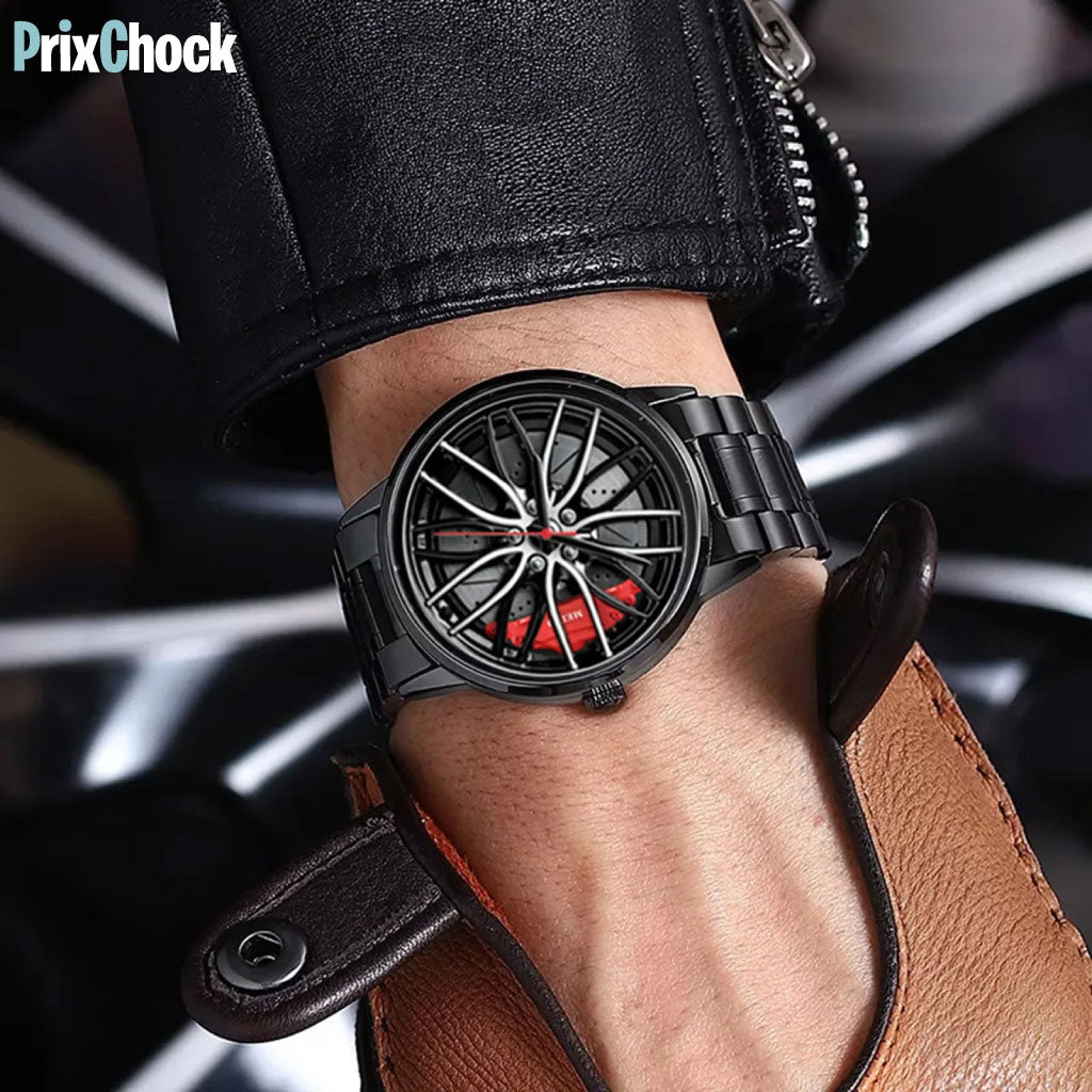 Montre Luxueuse En Forme De Roue Étanche En Acier Inoxydable Pour Hommes