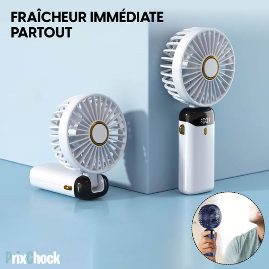 Mini Ventilateur LED Portable Pliable , Fraîcheur, Fonctionnalité et Mobilité