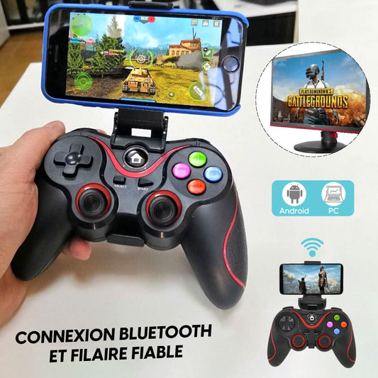 Manette De Jeu Sans Fil Pour Android, Téléphone Portable, Tv Et Ordinateur : Expérience Immersive Avec Double Vibration Et Batterie Rechargeable