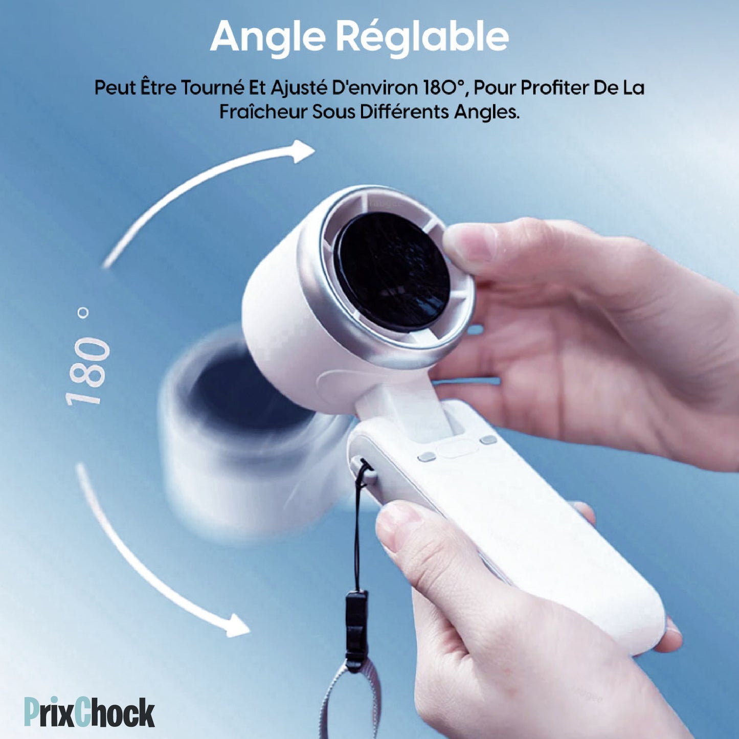 Ventilateur Portable Compact – Affichage Digital Et Format Rabattable