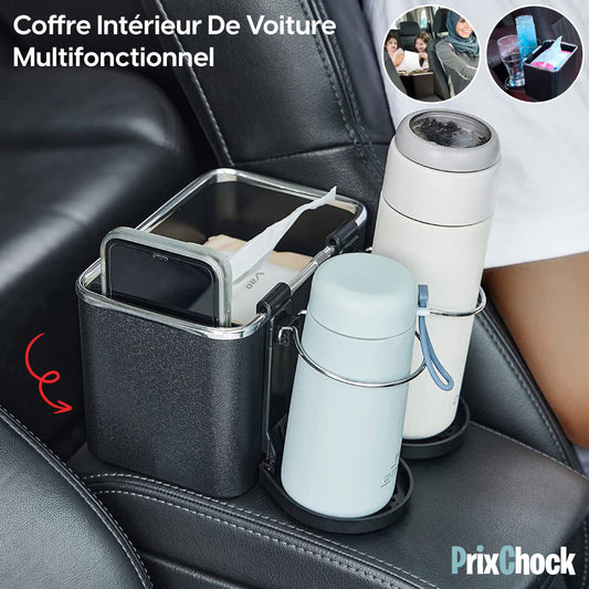 Coffre De Rangement Multifonctionnel Pour Appuie-têtes De Voiture Avec Support De Tasses Et Organisateur Polyvalent