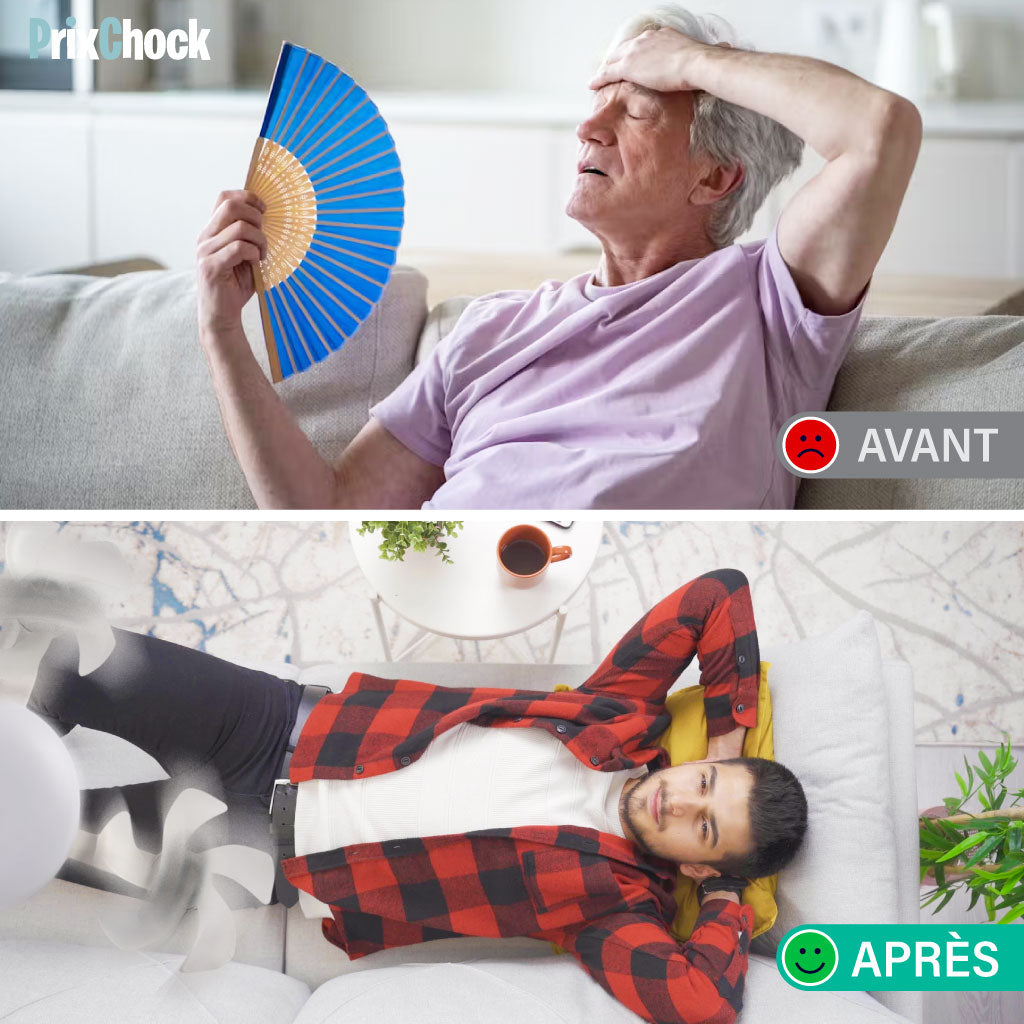 Lampe LED avec Ventilateur Pliable Télécommandée
