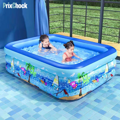Piscine Gonflable pour Enfants avec Pompe Électrique – Montage Express & Amusement Assuré