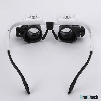 Lunettes Loupe Professionnelles à LED – Vision Précise pour Travaux de Détail