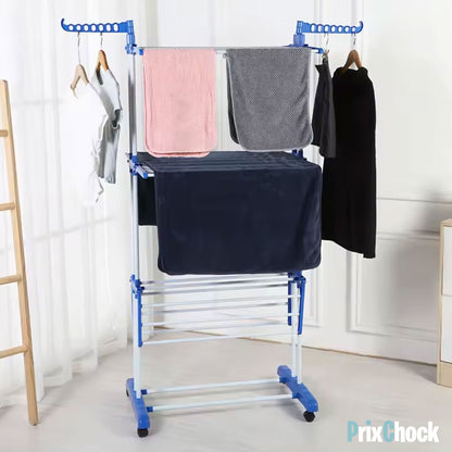 Étendoir à Linge Pliable Multi-Niveaux