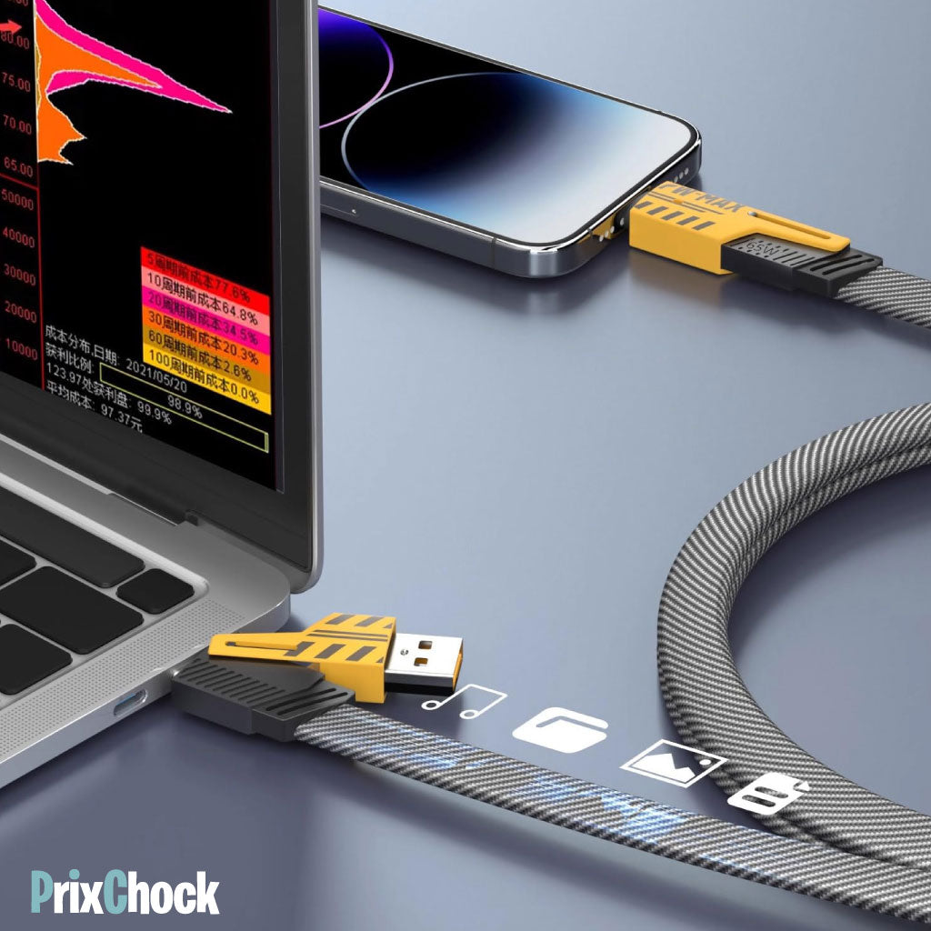 Câble Multifonctions Universel 4 En 1 Pour Une Charge Ultra-rapide