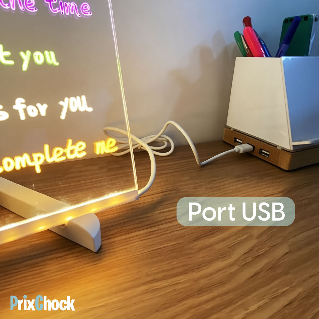 Tableau LED Transparent– Notes & Messages Lumineux